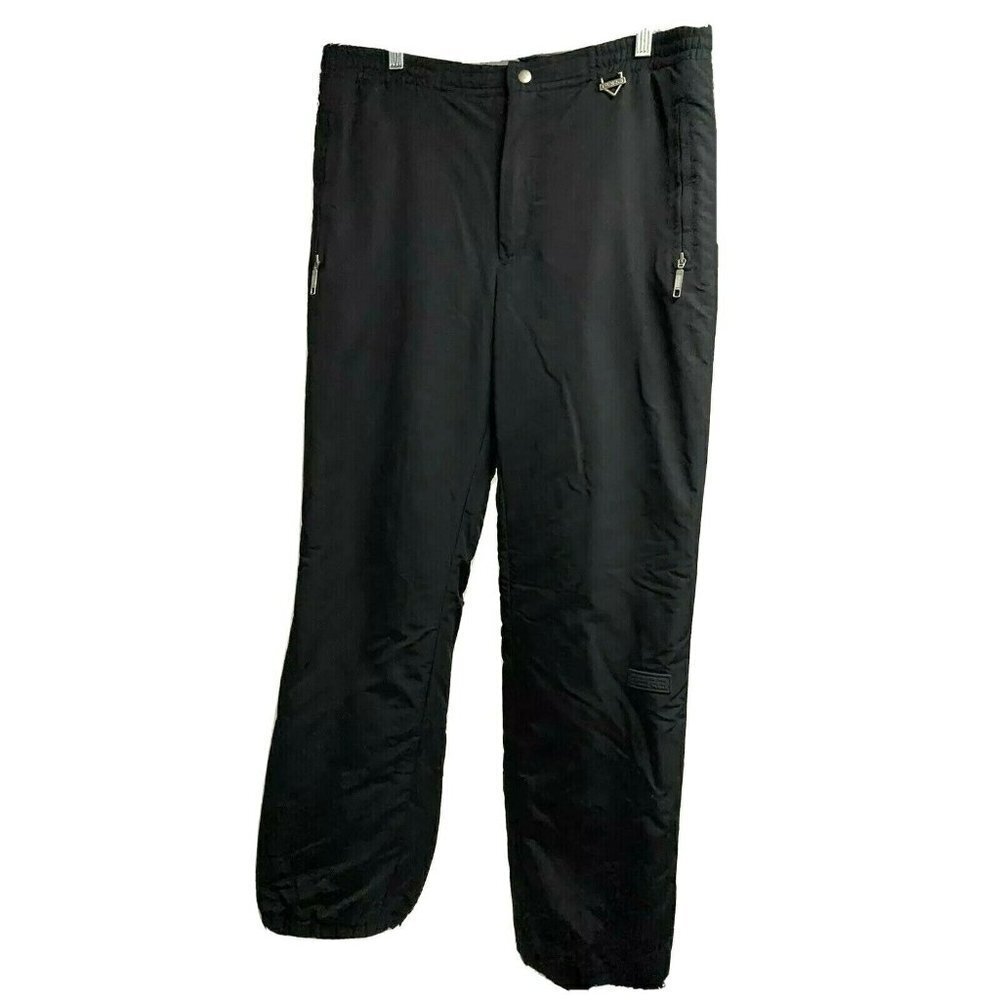 Fera Skiwear Vintage Black Ski Snowboard Pants 36T Pockets Insulated Waterproof